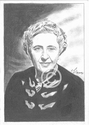 Agatha Christie Pencil Portrait