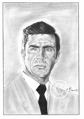 Alan Bates Pencil Portrait