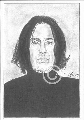 Alan Rickman Pencil Portrait