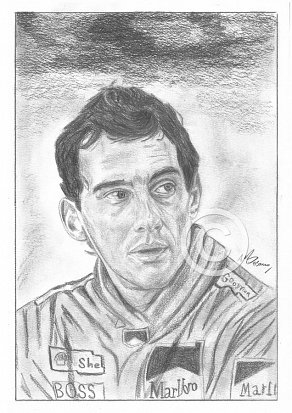 Ayrton Senna Pencil Portrait