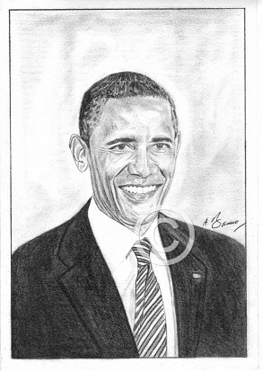 Barack Obama Pencil Portrait
