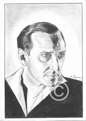 Basil Rathbone Pencil Portrait