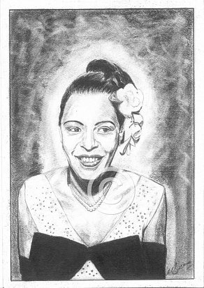 Billie Holiday Pencil Portrait