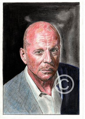 Bruce Willis Pencil Portrait