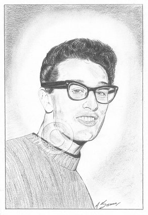 Buddy Holly Pencil Portrait