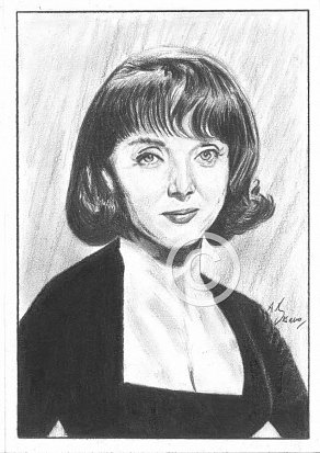 Carolyn Jones Pencil Portrait