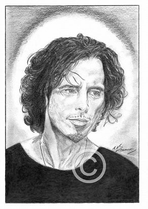 Chris Cornell Pencil Portrait