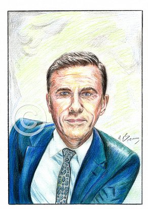 Christoph Waltz Pencil Portrait