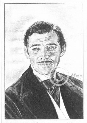 Clark Gable Pencil Portrait