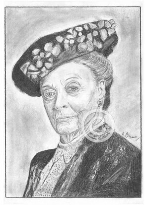 Dame Maggie Smith Pencil Portrait by Antonio Bosano