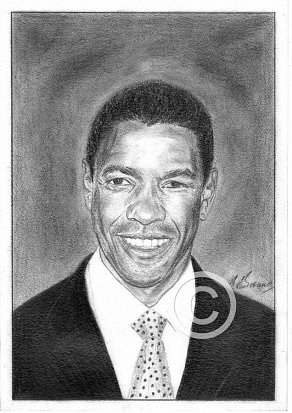 Denzel Washington Pencil Portrait