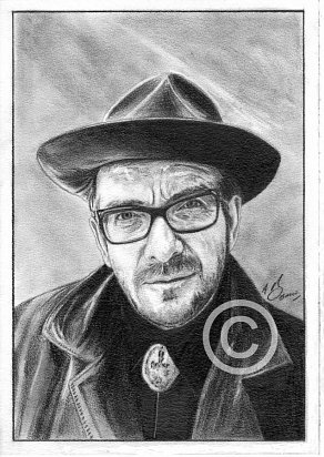 Elvis Costello Pencil Portrait