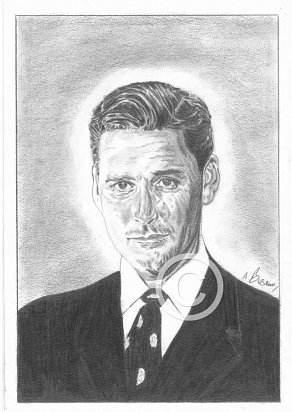 Errol Flynn Pencil Portrait by Antonio Bosano