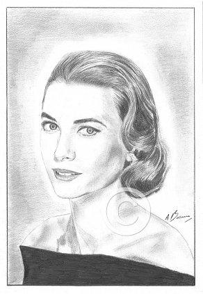 Grace Kelly Pencil Portrait