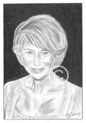 Helen Mirren Pencil Portrait