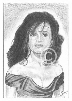Helena Bonham Carter Pencil Portrait