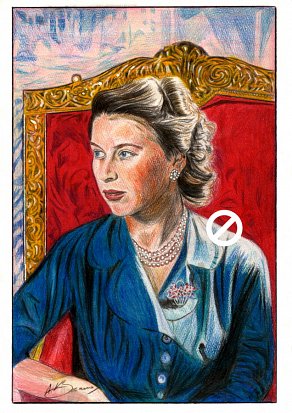 HRH Queen Elizabeth II Pencil Portrait