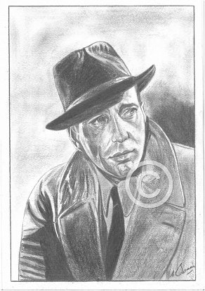 Humphrey Bogart Pencil Portrait by Antonio Bosano
