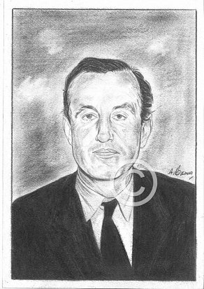 Ian Fleming Pencil Portrait