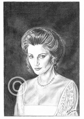 Jane Seymour Pencil Portrait