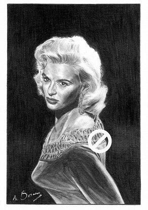 Jayne Mansfield Pencil Portrait