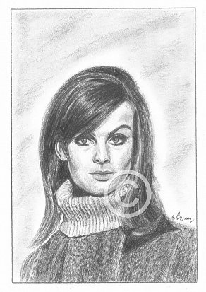 Jean Shrimpton Pencil Portrait