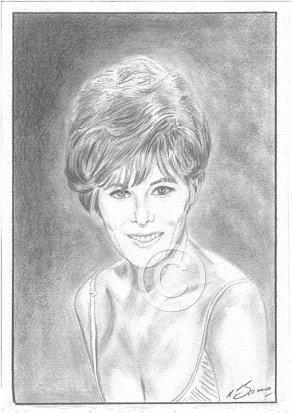 Jill St John Pencil Portrait