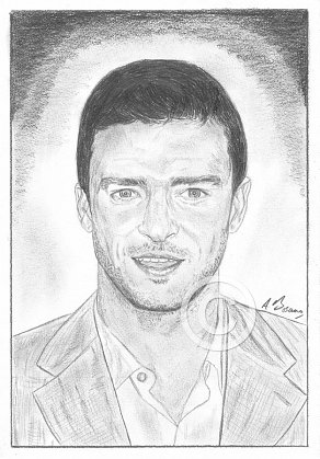 Justin Timberlake Pencil Portrait