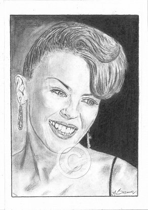 Kylie Minogue Pencil Portrait