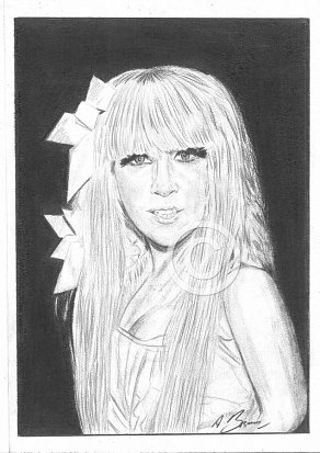 Lady Gaga Pencil Portrait
