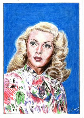 Lana Turner Pencil Portrait