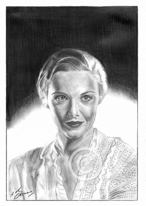 Madeleine Carroll Pencil Portrait