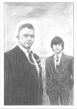 Martin Shaw & Lee Ingleby Pencil Portrait