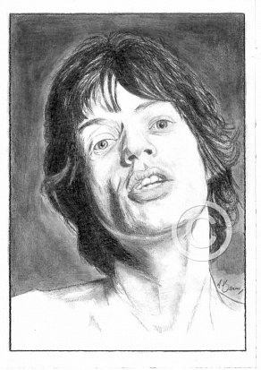 Mick Jagger Pencil Portrait