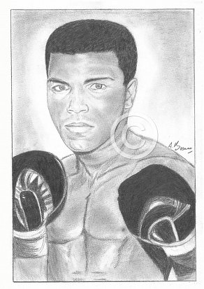 Muhammad Ali Pencil Portrait