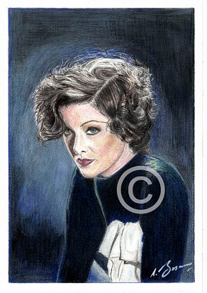 Myrna Loy Pencil Portrait