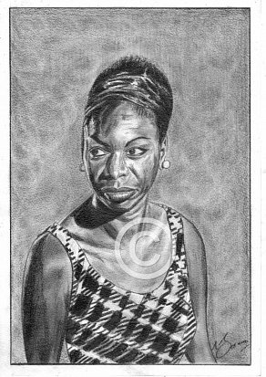 Nina Simone Pencil Portrait