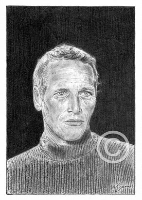 Paul Newman Pencil Portrait
