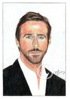 Ryan Gosling Pencil Portrait