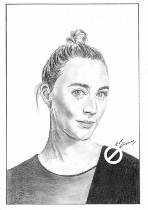 Saoirse Ronan Pencil Portrait