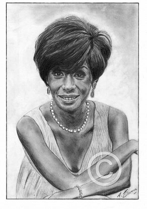 Shirley Bassey Pencil Portrait