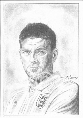 Steven Gerrard Pencil Portrait