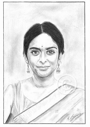 Tanya Maniktala Pencil Portrait