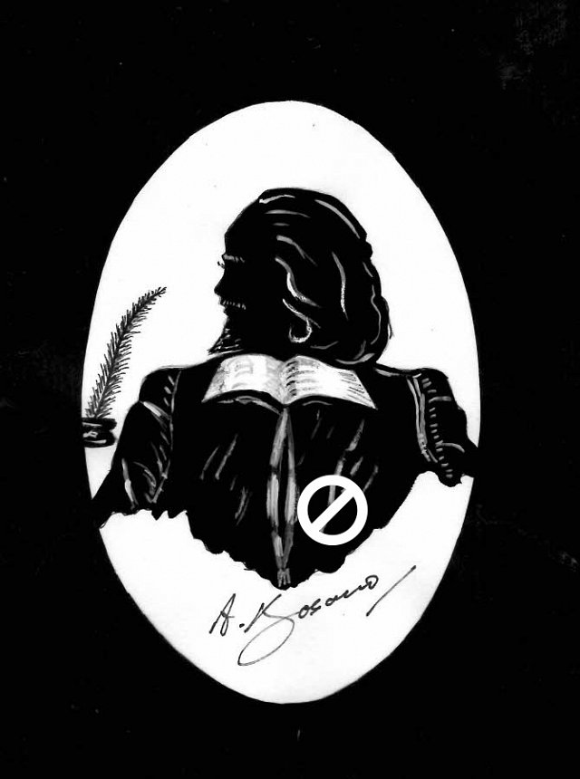 The Bard (B & W) Pencil Portrait