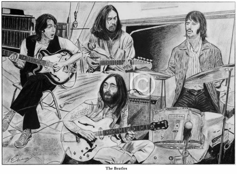 The Beatles Pencil Portrait