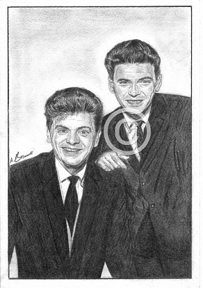 The Everly Brothers Pencil Portrait