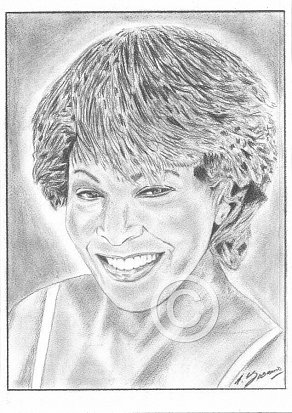 Tina Turner Pencil Portrait