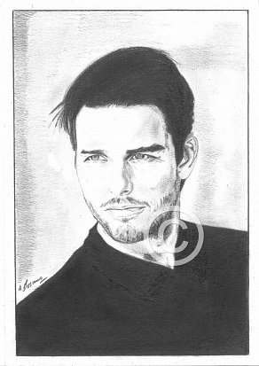Tom Cruise Pencil Portrait