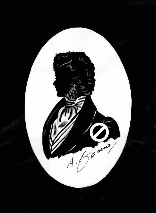 Victorian Gentleman (B & W) #2 Pencil Portrait