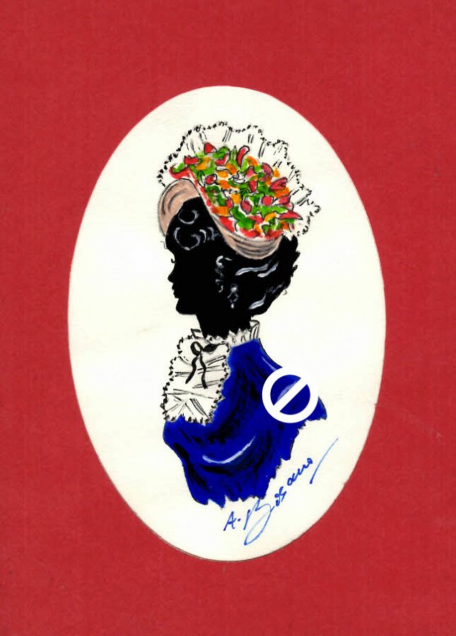 Victorian lady with hat (Colour) #2 Pencil Portrait